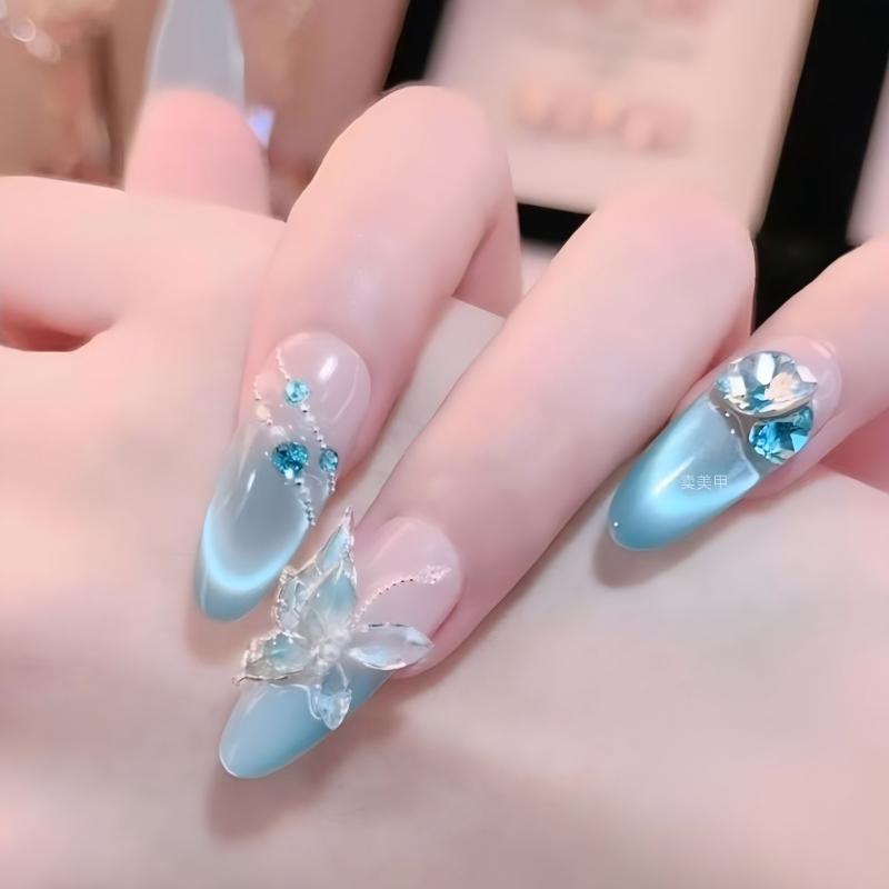 Butterfly Diamond Press-on Nails