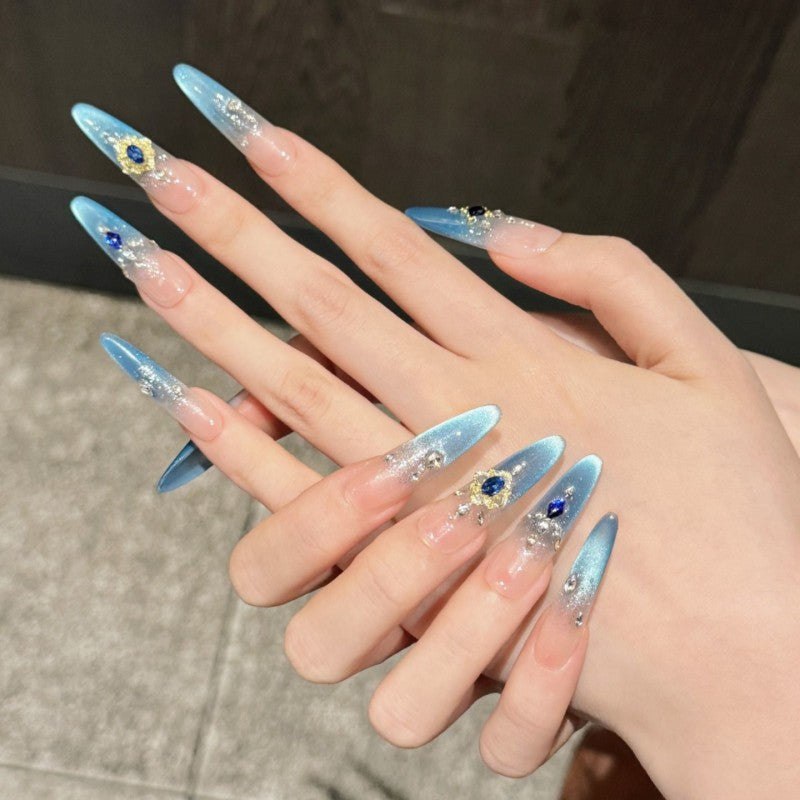 Carved Cat-Eye Press-on Nails