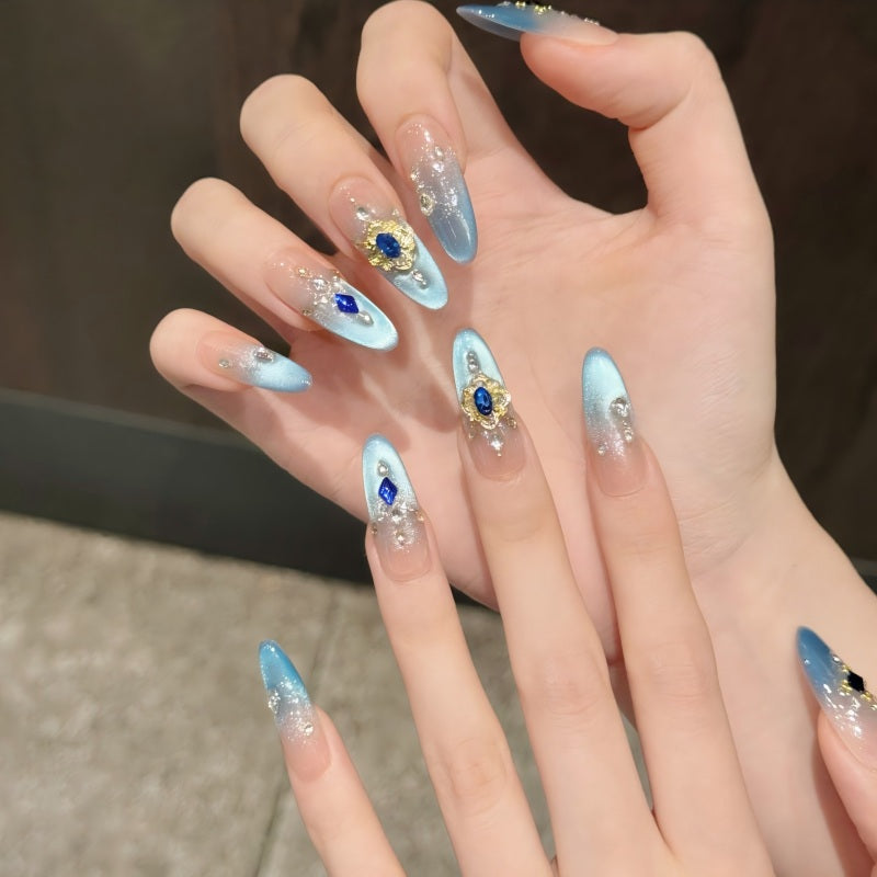 Carved Cat-Eye Press-on Nails