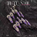 Exquisitely Crafted Luxury Brocade Press-on Nails