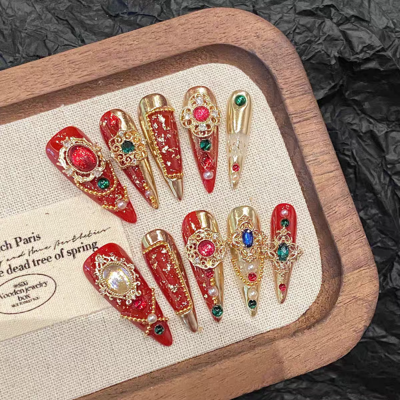 Heavy-Duty Red Press-On Nails
