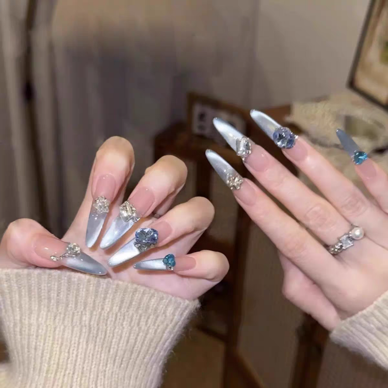 Gradient Cat Eye Press-on Nails