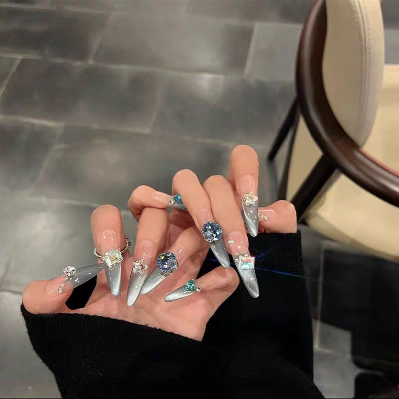 Gradient Cat Eye Press-on Nails