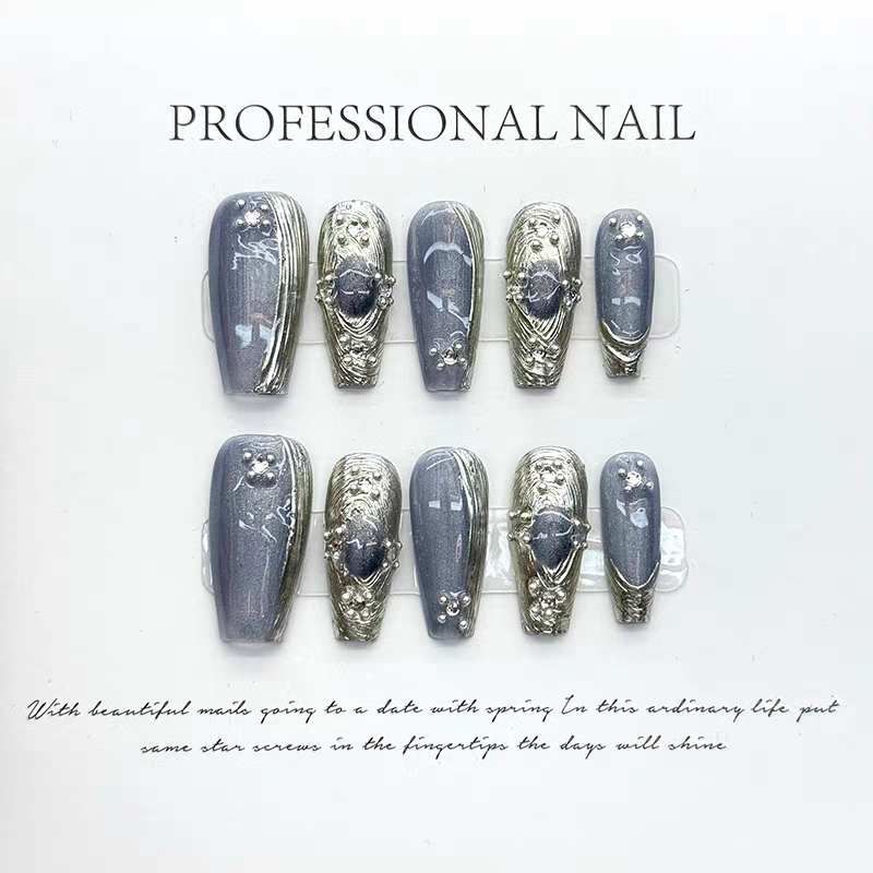 Bulb Cat Eye Press-on Nails