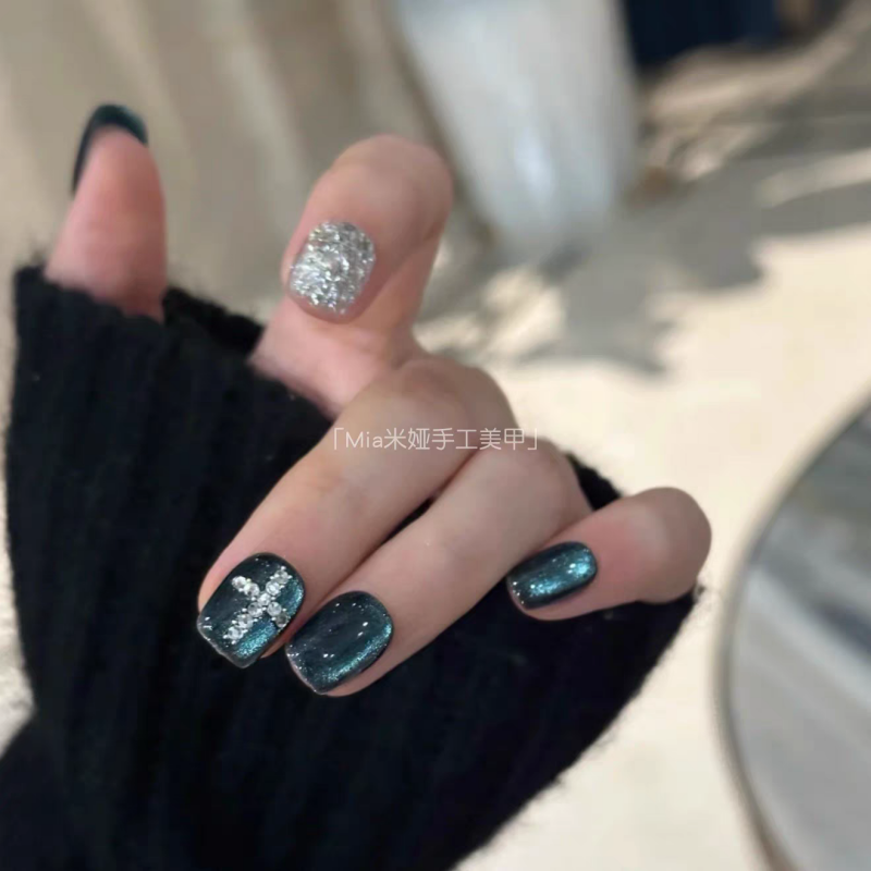 Butterfly Cat Eye Press-on Nails