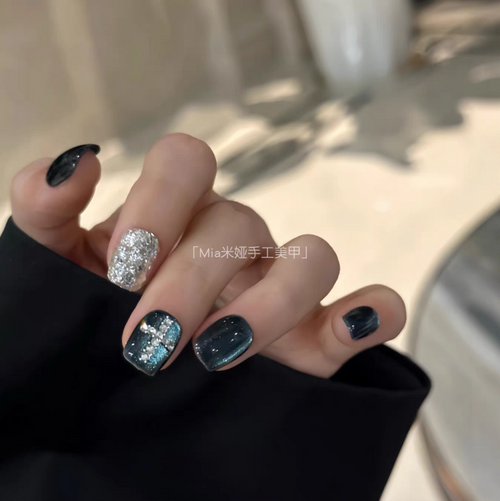 Butterfly Cat Eye Press-on Nails