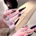 Coffee Brown Rose Press On Nails