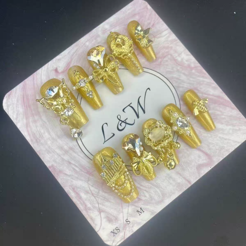 Gold Light Luxury Press On Nails