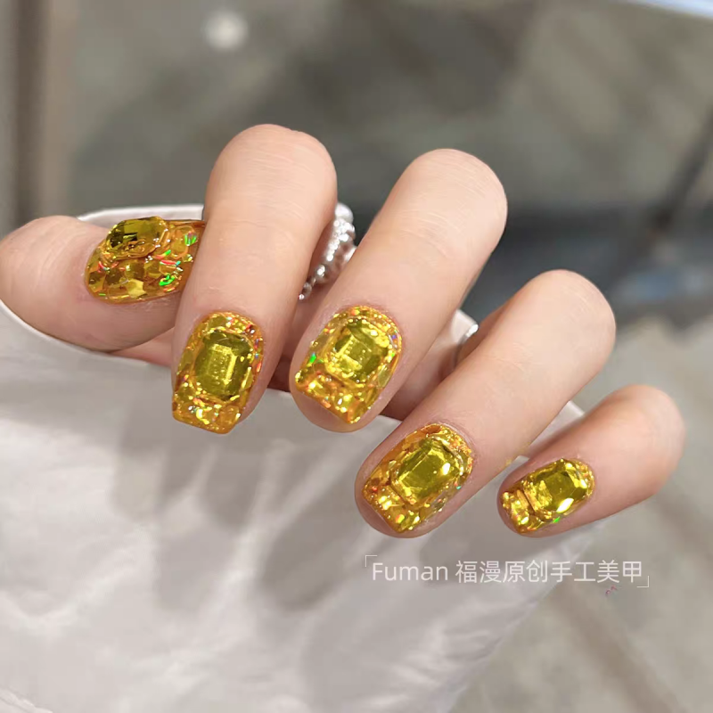 Gold Heavy Craft Press On Nails