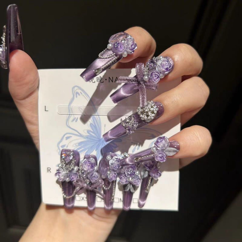 Premium Lavender Press On Nails