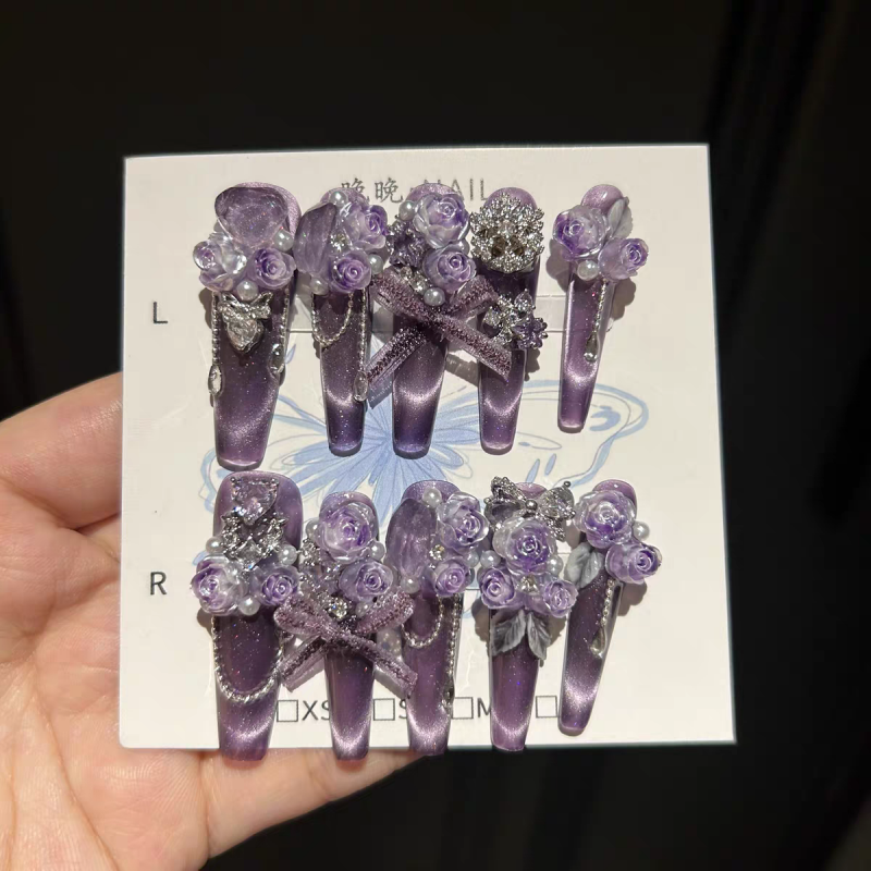 Premium Lavender Press On Nails
