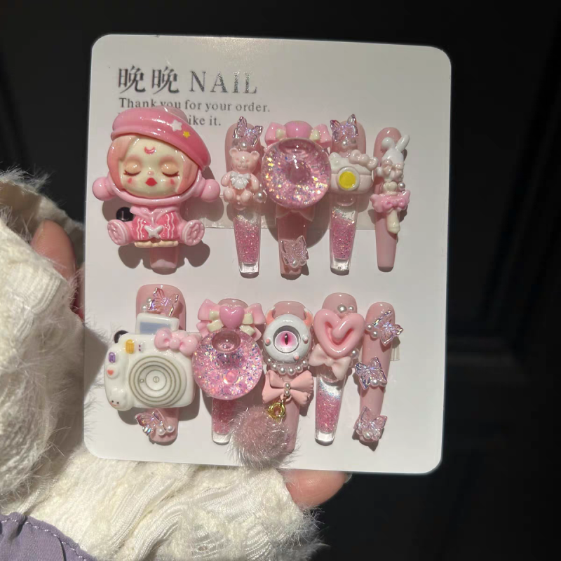 Pop Mart Cute Press On Nails